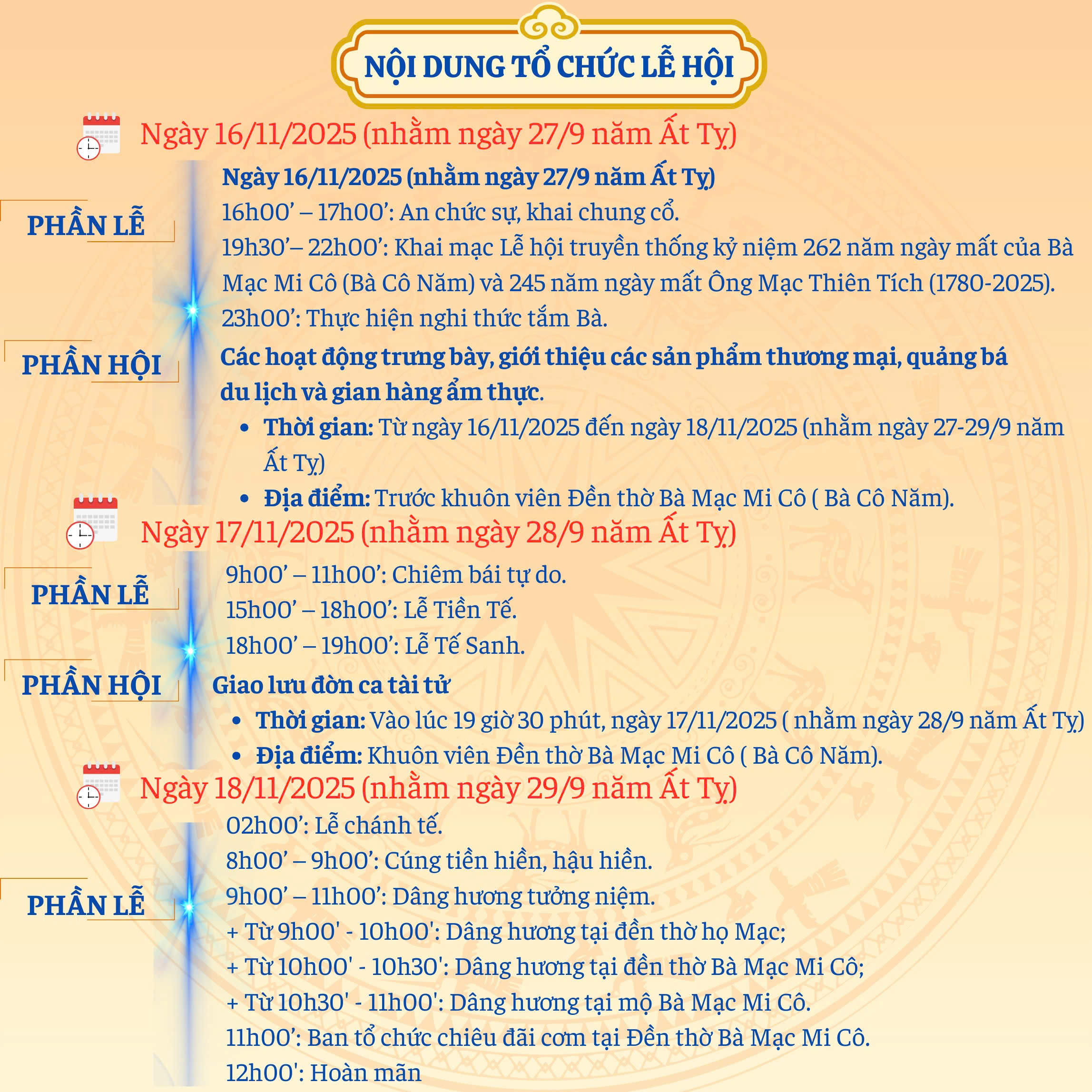 Lễ hội truyền thống kỷ niệm 262 năm Ngày mất Bà Mạc Mi Cô (1763–2025)